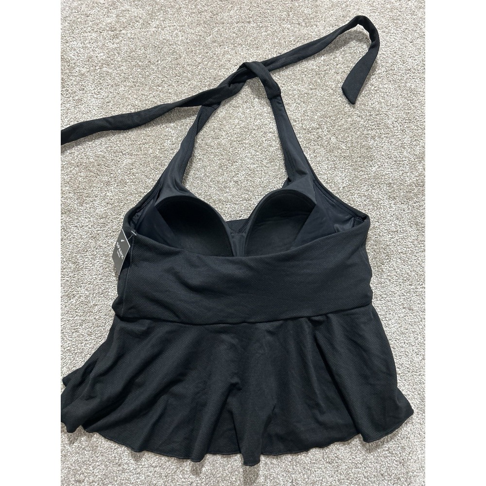 NEW Spanx Women's XL Swim Pique Full Bust Halter Tankini Swim Very Black - Picture 7 of 7
